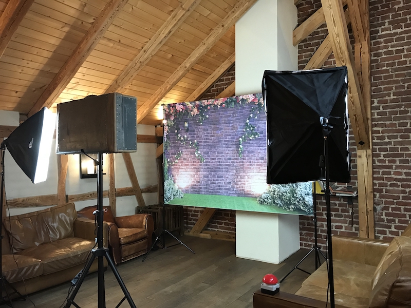 Photobox mit Beleuchtungs- und Hintergrund-System
